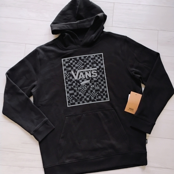 VANS NEW Boys Decco Checker Pullover Hoodie - Picture 1 of 8